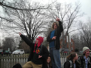 Posin' at the bus stop