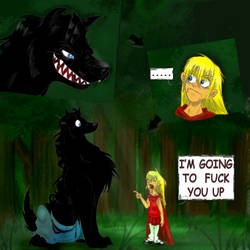 Red Riding Hood OWNS the wolf