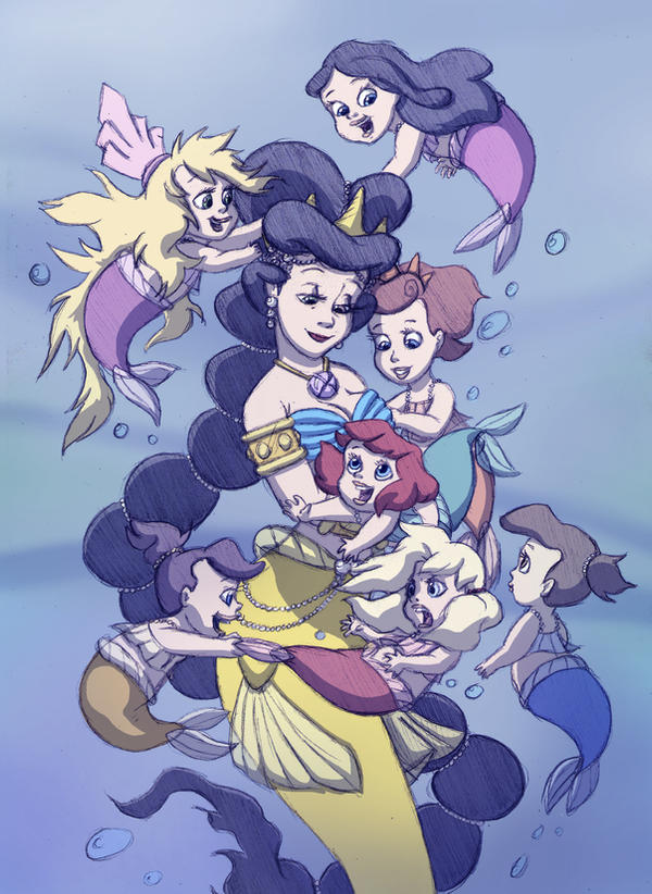 AzaleasDolls MermaidScene - Disney Mothers by CheshireScalliArt on  DeviantArt