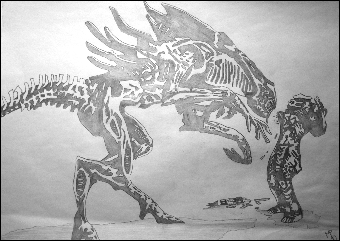 Alien_Queen_Vs_Predator by JOrte on DeviantArt