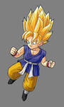 Kid Goku (GT, Super Saiyan) by Famguy3