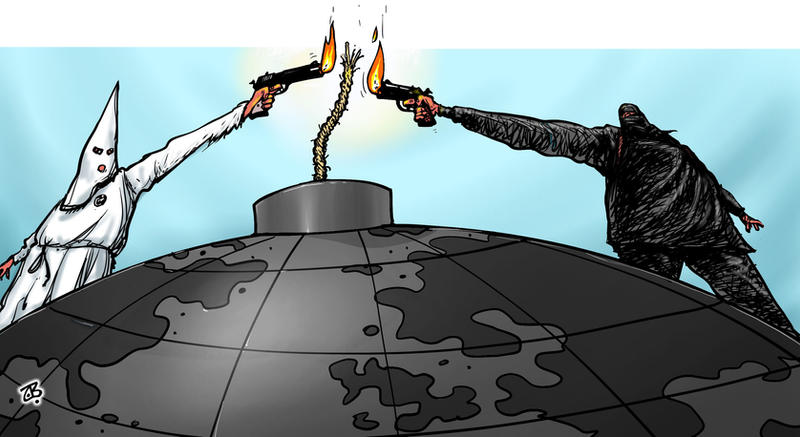Extremist Drawing Example Shooting Gun World West East Extremism Islam by emadhajjaj on DeviantArt