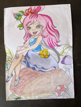Fairy Girl and The Mushroom