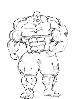 Giant Bodybuilder Drawing 01