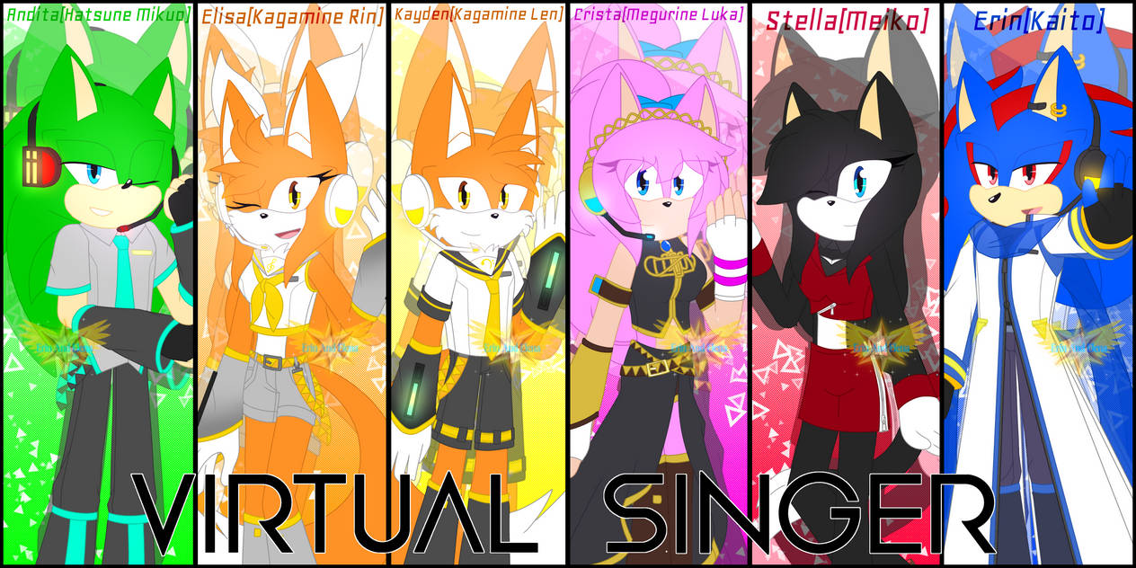 Six Vocaloid(Virtual Singers)(Sonic Oc Version) by ErinandElena on ...