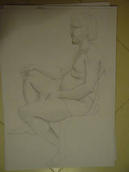 Uninished live model drawing