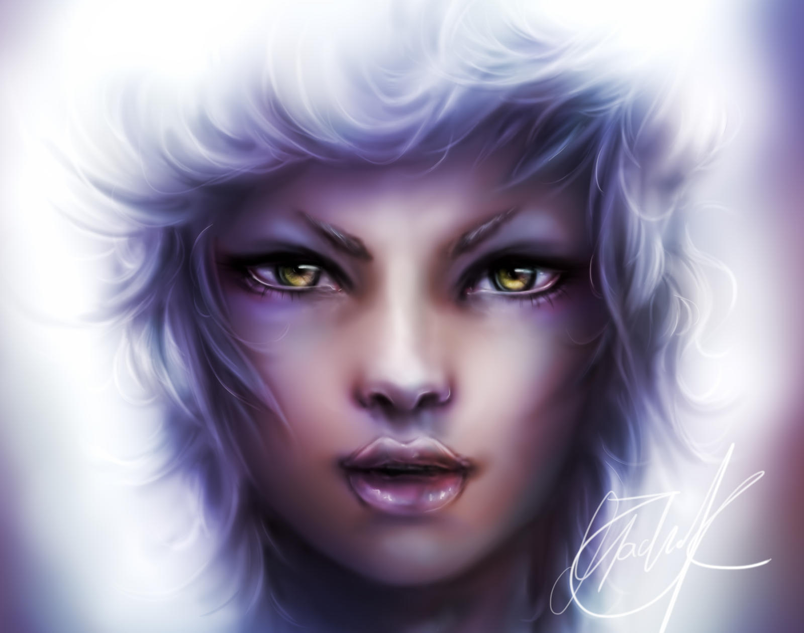 Glados as human by TakuyaTumorChan on DeviantArt