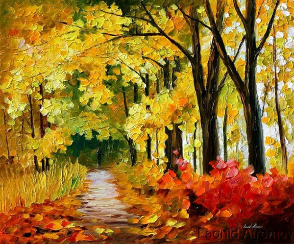 Fall Park by Leonid Afremov