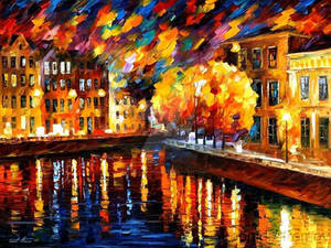 Evening River by Leonid Afremov