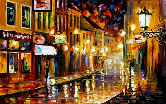 Lights Of The Old Town by Leonid Afremov