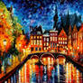 AMSTERDAM CANAL by Leonid Afremov