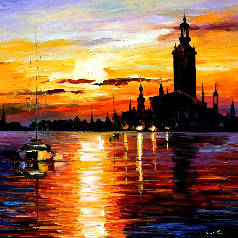 Town On Horizon by Leonid Afremov