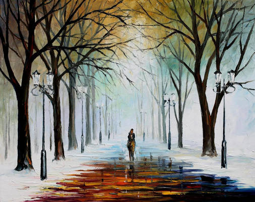 Winter mood by Leonid Afremov