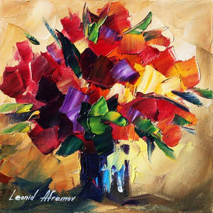 Bouquet for sweetheart by Leonid Afremov