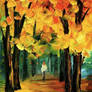 Fall forest by Leonid Afremov