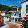 Village street by Leonid Afremov