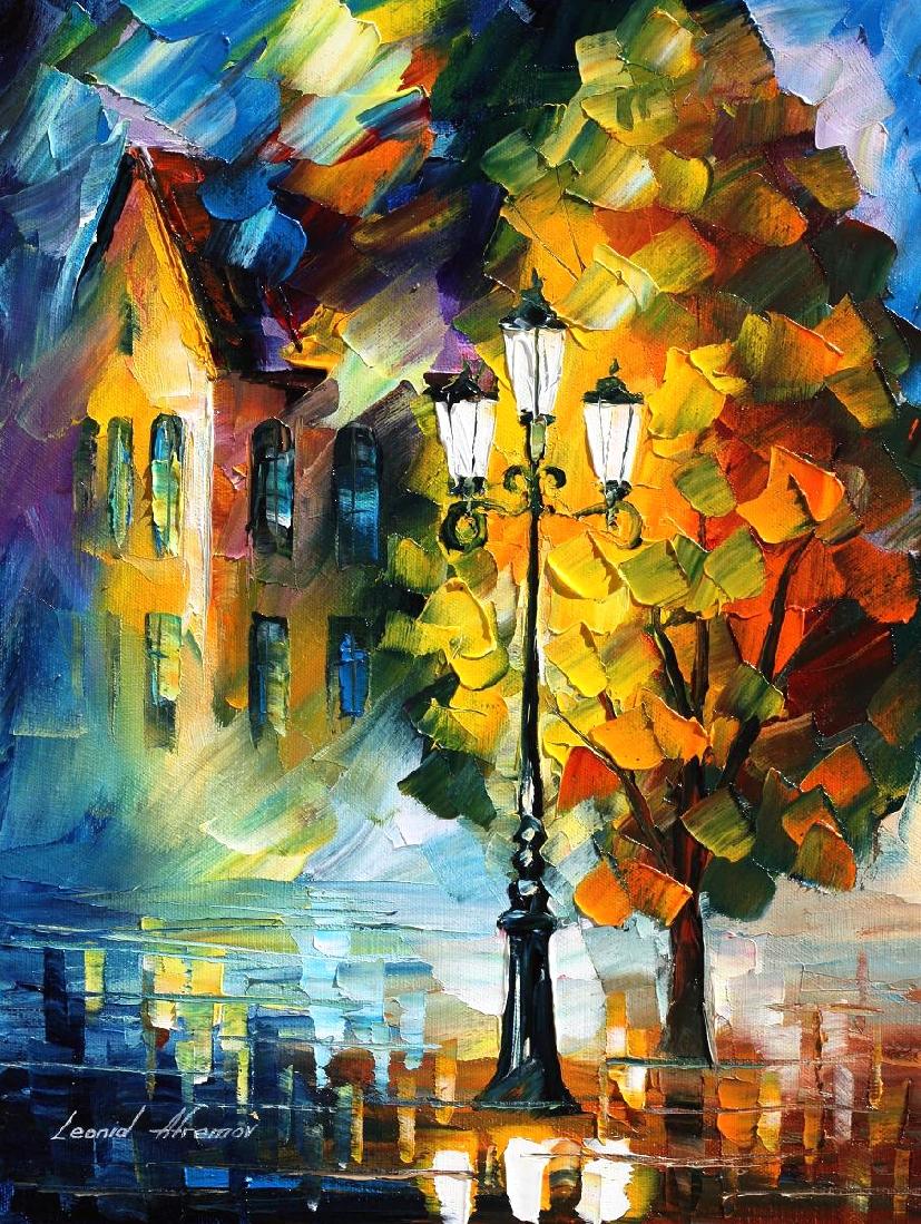 Old town by Leonid Afremov