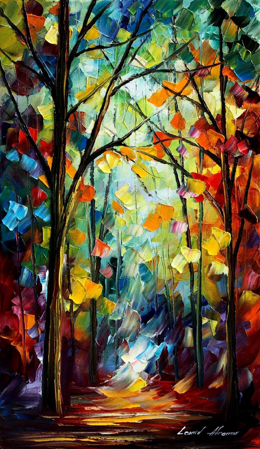 Forest path by Leonid Afremov