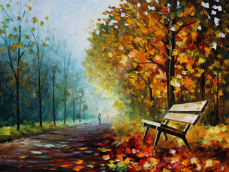 Autumn park by Leonid Afremov