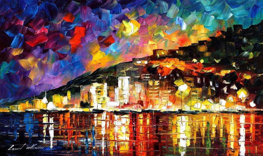 Harbor by Leonid Afremov