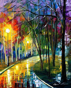 Night rain by Leonid Afremov