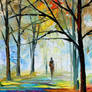 Autumn fog by Leonid Afremov