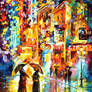 Rainy Evening Encounter by Leonid Afremov