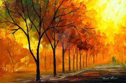 Yellow Fog by Leonid Afremov