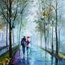 Foggy stroll by Leonid Afremov