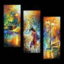 Aura of autumn set of 3 by Leonid Afremov