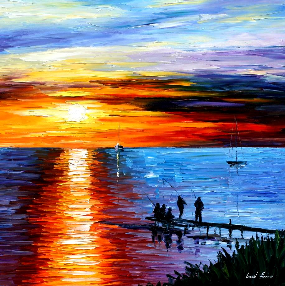 Fishing With Friends by Leonid Afremov