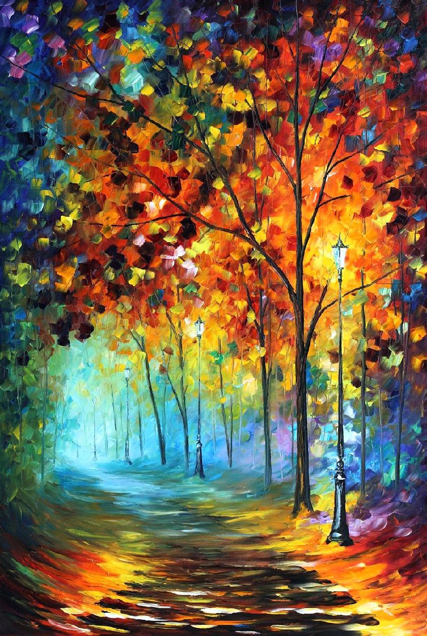 Fog Alley by Leonid Afremov