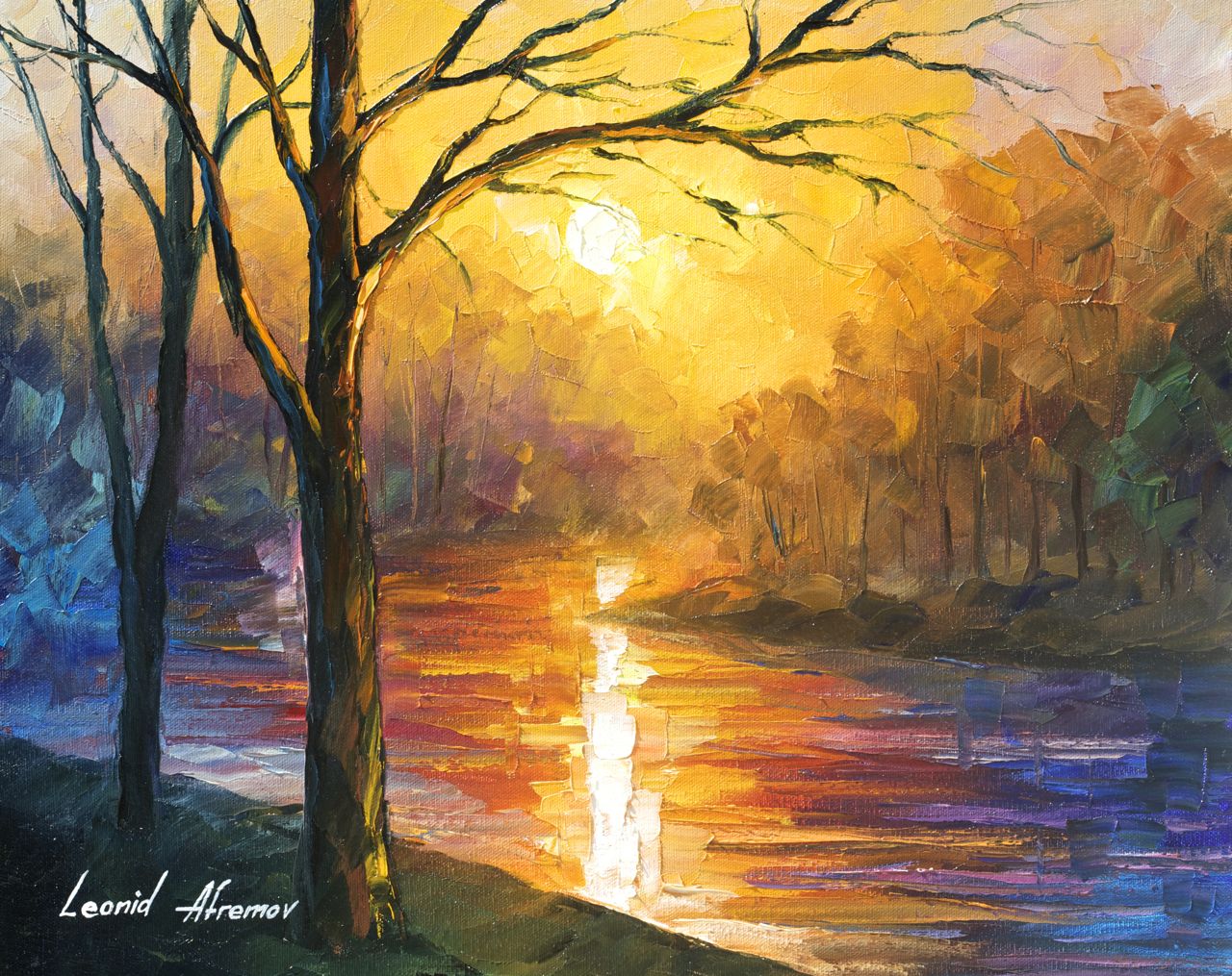 Yellow River by Leonid Afremov