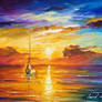 Lonely sea 2 by Leonid Afremov