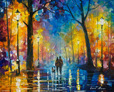 Fog in the park 3 by Leonid Afremov