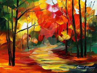 Small path by Leonid Afremov by Leonidafremov