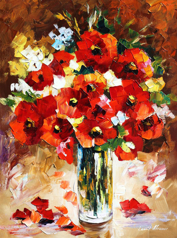 Flame flowers by Leonid Afremov