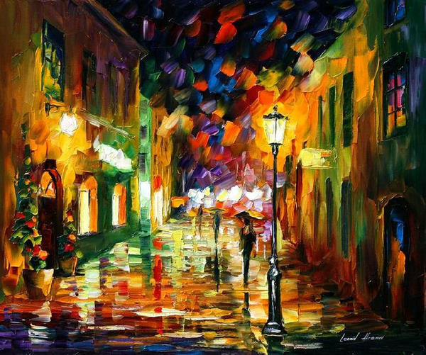 Old town by Leonid Afremov