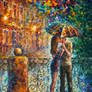 Kiss Under Umbrella by Leonid Afremov