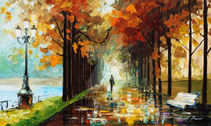 Fall Alley by Leonid Afremov