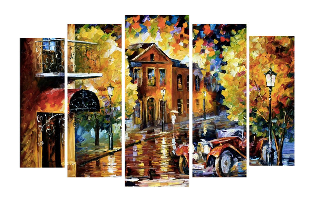 Jaguar SET OF 5 PAINTINGS by Leonid Afremov