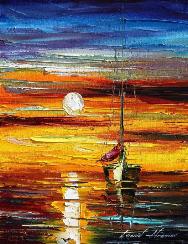 Drowned Sunset by Leonid Afremov