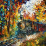 Old Train by Leonid Afremov