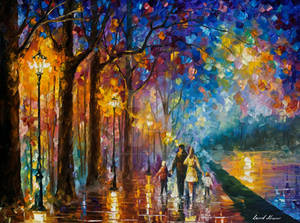 Family By The Lake by Leonid Afremov