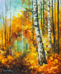Roaring Birch by Leonid Afremov