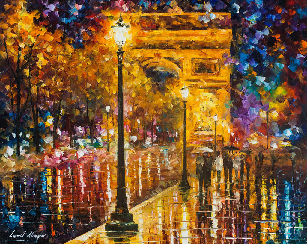 Paris - Champes Elises by Leonid Afremov