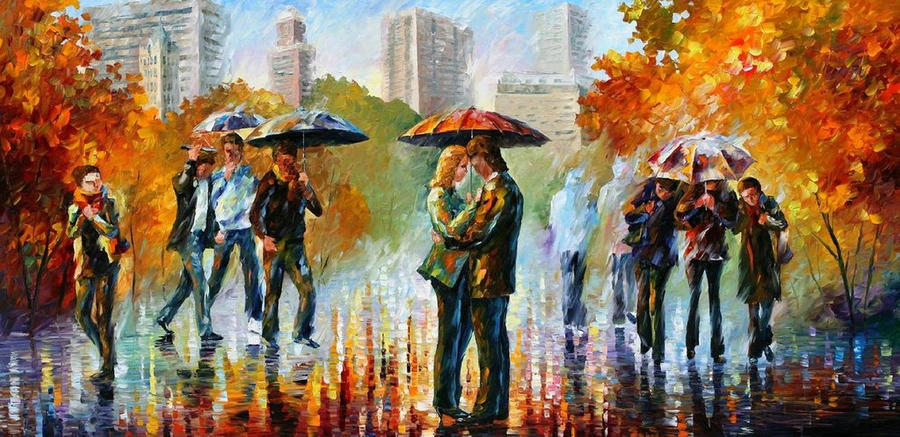 Central Park by Leonid Afremov by Leonidafremov