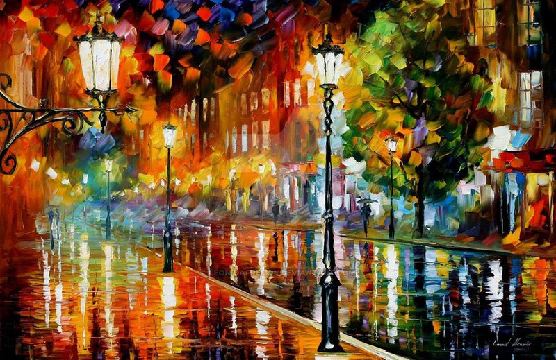 Street Of Illusions by Leonid Afremov