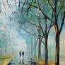 Misty Stroll by Leonid Afremov
