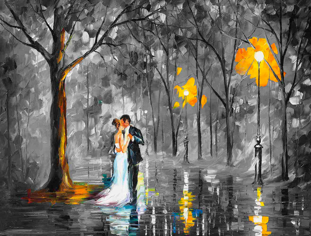 WEDDING UNDER THE RAIN  Limited edition giclee